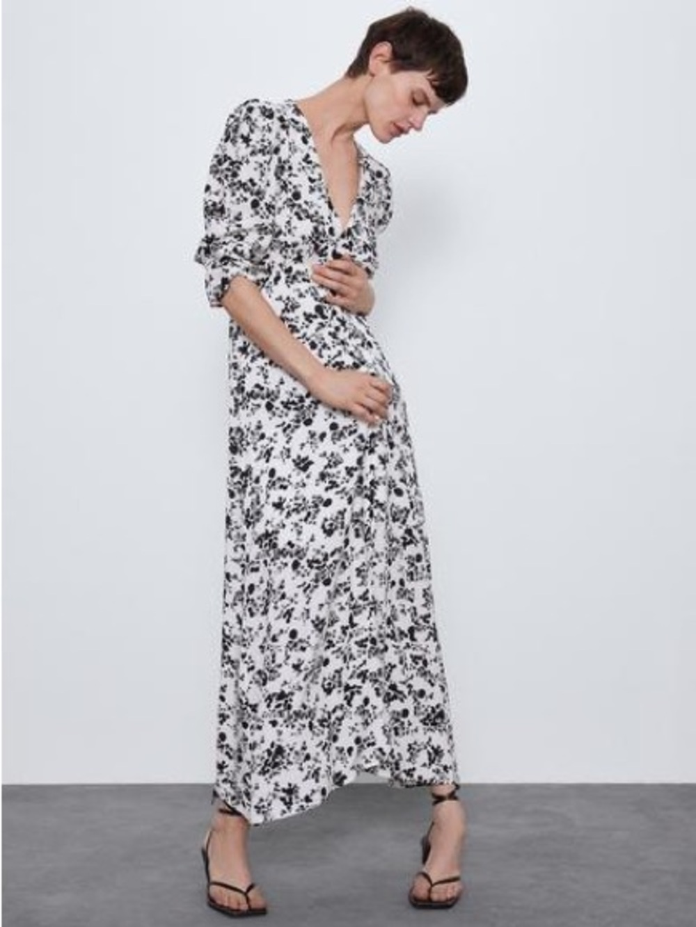 Zara printed Midi dress NWT